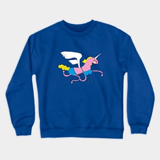 FLYING LADY UNICORN, WITH LASER MAMMORY CANNONS Crewneck Sweatshirt